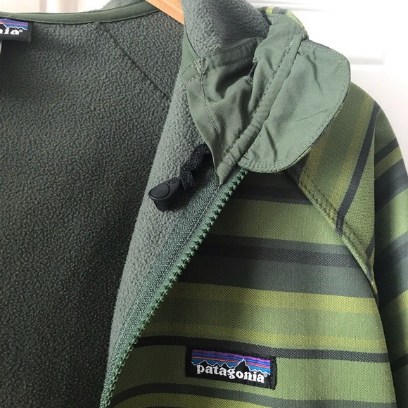Patagonia Sweatshirt Striped Pullover Hoodie Full Zip Jacket - Picture 8 of 11